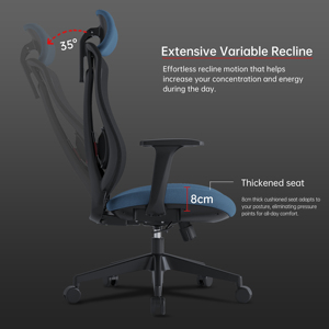 EN1335 Certified <strong>UK</strong> Best-Selling <strong>Ergonomic</strong> Office <strong>Chair</strong> With Headrest Adjustable Burostuhl Chaise De Bureau Silla Oficina - Product Image 4