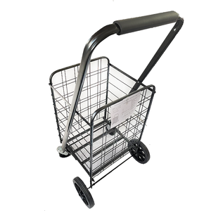 Voitures à bagages portables compactes à roues pliables en métal chariot de supermarché pliable chariots à provisions pliants - Product Image 3