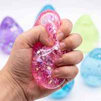 Nouvelle balle souple à paillettes en forme de goutte d'eau de maltose, mignonne, à rebond lent, jouet anti-stress