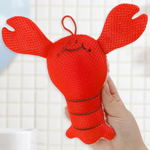 Oem trẻ em bán buôn hình dạng động vật tắm phun hiện đại tẩy tế bào chết Loofah tắm miếng bọt biển dễ dàng-to-sử dụng Nylon tắm bọt biển bóng bọt - Product Image 2