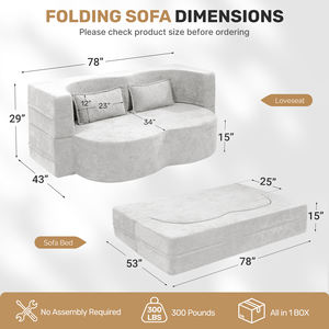 Modern Curved Upholstered Extendable Massage Sofa <b>Bed</b> Velvet High Density <b>Sponge</b> No Assembly Anti-slip School Living Room Lounge - Product Image 5