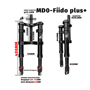 Monorim MD0-<span class=keywords><strong>Fiido</strong></span> Plus + Mise à niveau hydraulique avant double suspension pneumatique durable Fido Plus Petit scooter électrique Accessoires pour scooter - Product Image 3