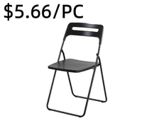 Chaise pliante moderne en acier pour réunion confortable en intérieur