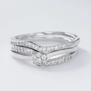2022 fashion ring settings for diamonds triple A cz stones sterling silver ring kohls