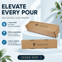 Boîtes d'emballage portables de différentes tailles en carton ondulé Kraft pour le transport de vin et de bouteilles d'eau