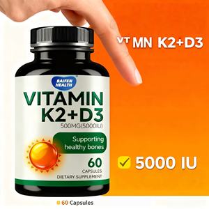 Integratore per la Salute degli Adulti OEM, Capsule Vegane di Vitamina <span class=keywords><strong>D3</strong></span>+<span class=keywords><strong>K2</strong></span> MK7, 5000UI di Vitamina <span class=keywords><strong>D3</strong></span> e <span class=keywords><strong>K2</strong></span> per il Supporto Immunitario, <span class=keywords><strong>60</strong></span> Capsule/Flacone - Product Image 2