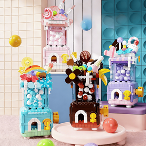 Ensemble de distributeur automatique de bonbons en blocs de construction colorés, très vendu, avec des bonbons réalistes pour la créativité et le jeu des enfants, vente en gros OEM - Product Image 1