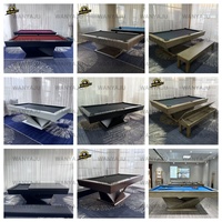 Vente directe d'usine Table de billard moderne intérieure extérieure haut de gamme Table de billard moderne en chêne de 7ft 8ft 9ft avec accessoires gratuits