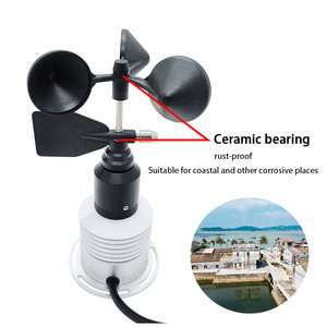 RS485 không dây lorawan ngoài trời nhiệt độ độ ẩm màn hình tốc độ gió và hướng máy đo gió tự động Trạm thời tiết - Product Image 4