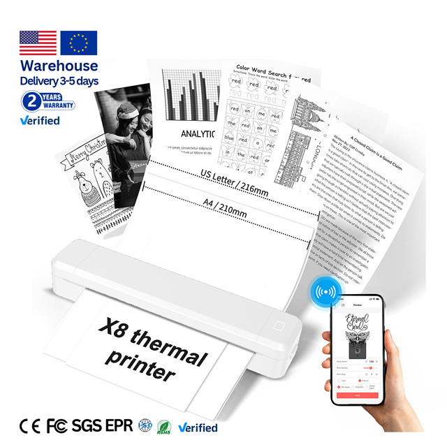 Marklife Mobile Mini Wireless Inkless Thermal AI Printer with USB & Wireless Interface 203dpi Label Maker ROHS Certified Stock