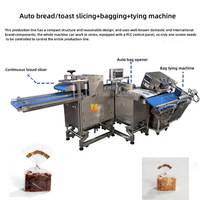 Ligne automatique de découpe, ensachage et attache de pain grillé, équipement d'emballage électrique du pain pour boulangerie industrielle