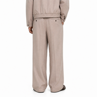 Pantalon de costume pour homme à jambes larges, coupe drapée, silhouette élégante, style formel, sur mesure