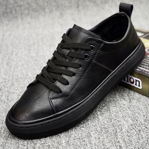 Zapatillas Slip-On de Piel Genuina Blancas de Primavera para Hombre, Juveniles, Modernas, Casuales, con Suela Suave Antideslizante para Otoño - Product Image 6