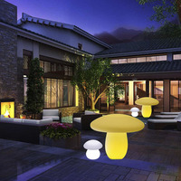 Lampe solaire lumineuse en forme de champignon pour extérieur, décoration de pelouse et de jardin, lampe de sol décorative, télécommande, éclairage LED à intensité variable, étanche IP54