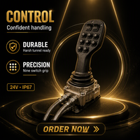 Manette de commande hydraulique FNR Shifter 9 interrupteurs pour chargeuse LHD souterraine, camion minier 24V IP67, pièces de machines de construction