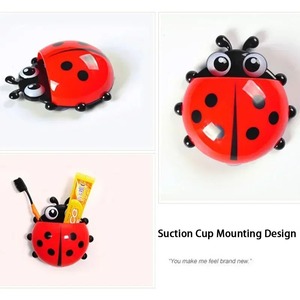 ที่วางแปรงสีฟันลายเต่าทองน่ารัก การ์ตูนสัตว์ต่างๆ ที่วางแปรงสีฟันและยาสีฟันแบบติดผนังสำหรับเด็ก พร้อมที่เก็บของ - Product Image 3