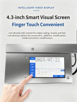 Machine intégrée 4POLETECH pour le pagination et le codage à jet d'encre sur convoyeur automatique pour l'étiquetage des sacs en plastique et le marquage en ligne de la date