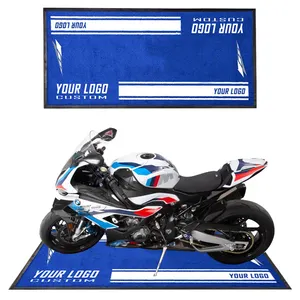 Tapete de borracha personalizado para motocicletas, tapete de garagem com logotipo, produto para motocicletas