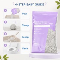 Litière pour chat en bentonite, 4,5 kg et 10 kg, prix de gros, forte agglomération, désodorisation, couleur naturelle, en vrac