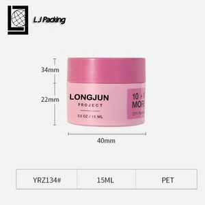 Vòng dày tường màu hồng nhựa PET mỹ phẩm bao bì Mini sinh thái thân thiện mặt Kem <span class=keywords><strong>Jar</strong></span> 15 gam - Product Image 3