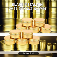 Fourniture abondante de boîte en étain en aluminium de 0.2-0.3mm d'épaisseur substrat rond boîtier en métal noir en fer modèle d'emballage alimentaire écologique peut
