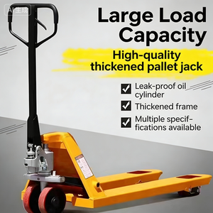Chariot à palettes manuel en acier avec plateau, capacité de charge de 2 tonnes, fonctionnement efficace, faible coût - Product Image 2
