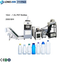 Mesin Pembuat Botol Plastik PET 4 Cavity Kecepatan Tinggi 10ml - 1.5L dengan Sistem Pengeluaran Botol Otomatis dan Pengumpan Preform Otomatis