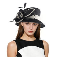 Nouveau Chapeau Fascinateur de Mode Festive, Chapeau d'Église de Luxe en Sinamay à Nœud Papillon, Nouveau Filet à Cheveux, Cadeau pour Femmes, Fête, Danse, Décoration