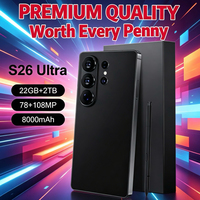Teléfono Inteligente S26 Ultra 5G de 7.7 Pulgadas, 22GB+2TB, Android 15, Desbloqueado, con S-Pen, para Juegos, Calidad Premium