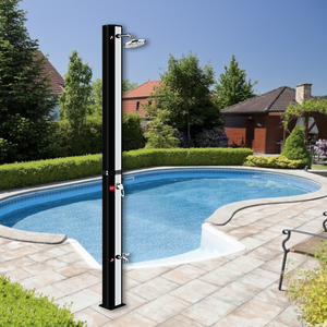 CYEN 35 L <span class=keywords><strong>Prix</strong></span> usine Nouveau design <span class=keywords><strong>Douche</strong></span> <span class=keywords><strong>solaire</strong></span> carrée en PVC pour <span class=keywords><strong>piscine</strong></span> extérieure Énergie verte Noir et Argent - Product Image 3