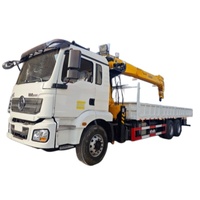 Camion de fret Shacman 12 tonnes avec grue à flèche hydraulique, moteur Weichai, boîte de vitesses et pompe - Meilleures ventes