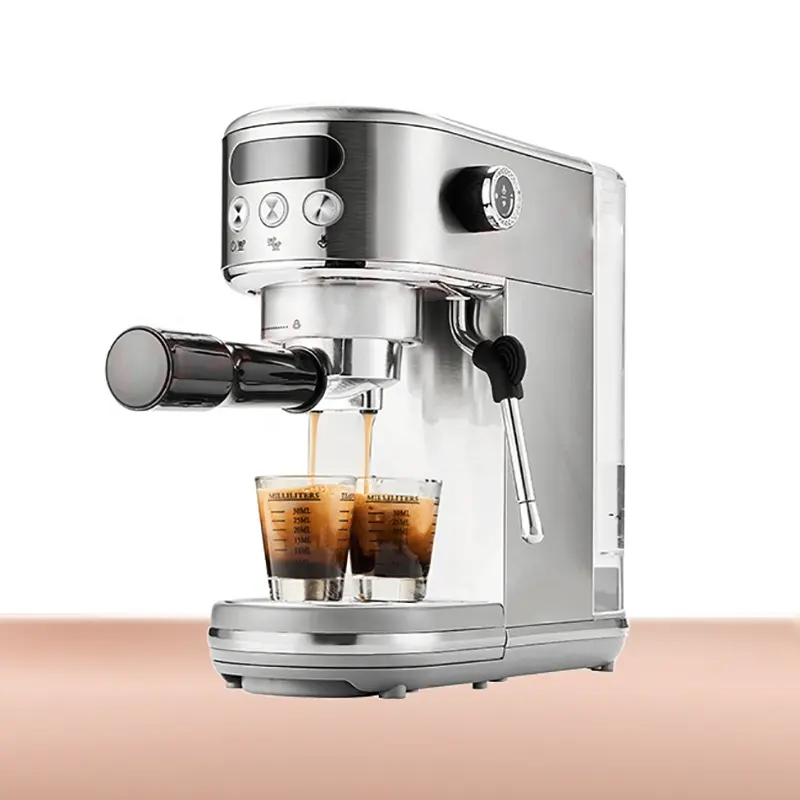 Schlussverkauf Großhandel tragbare halbautomatische elektrische Kaffeemaschine Espressomaschine für Büro Heim