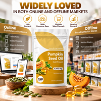 Suplemen Diet OEM Minyak Biji Labu Cold Pressed 3000mg dengan Ekstrak Saw Palmetto Non GMO dalam Bentuk Softgel Label Pribadi
