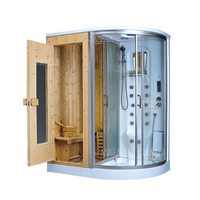 Ruang Sauna Uap, Sauna Dalam Ruangan, Sauna Kayu Hemlock, Kabin Sauna Panas Kering untuk 2 Orang, Ruang Sauna Uap Basah Tradisional