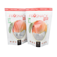 Emballage personnalisé en sachet refermable brillant pour aliments congelés, fruits secs, sachet en aluminium, fermeture éclair en plastique, sachet en mylar debout