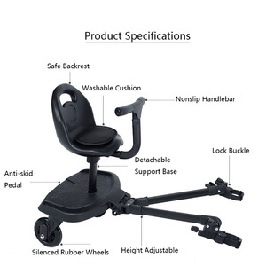 Passeggino da Jogger Glinder 2-in-1 bordo da 20kg con aliante in metallo smontabile Sit-Stand <span class=keywords><strong>per</strong></span> il secondo bambino Buggy forniture <span class=keywords><strong>per</strong></span> bambini - Product Image 5