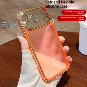 Custodia per Telefono con Protezione per Obiettivo Fotocamera Bicolore Elettroplaccata per <span class=keywords><strong>iPhone</strong></span> <span class=keywords><strong>13</strong></span> 14 15 16 17 <span class=keywords><strong>Pro</strong></span> Max, <span class=keywords><strong>Cover</strong></span> Posteriore in <span class=keywords><strong>Silicone</strong></span> Morbido Antiurto - Product Image 5