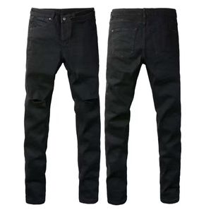 Nuevos Pantalones Vaqueros de Mezclilla Ajustados de Alta Calidad para Hombre, Estilo Casual, Desgastados, Vintage, Rotos, de Algodón - Product Image 4