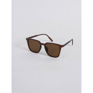 99% protezione UV luce gradiente lente quadrata occhiali da sole con montatura a corno alla moda bianco chiaro vetro stampato marrone - Product Image 1