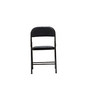 Silla industrial plegable de metal para exteriores, silla de comedor de bambú para relajarse, oficina, conferencia, venta al por mayor - Product Image 6