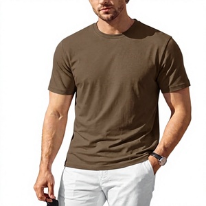 T-shirts confortables et légers pour hommes, coupe classique, manches courtes, 100% coton, 160 GSM, col rond, décontracté, basique, uni, haut d'été - Product Image 1