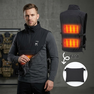 <span class=keywords><strong>Gilet</strong></span> chauffant en graphène personnalisé avec logo, multi-poches, 3 niveaux de réglage de la chaleur, économe en énergie, confortable, pour l'escalade - Product Image 1