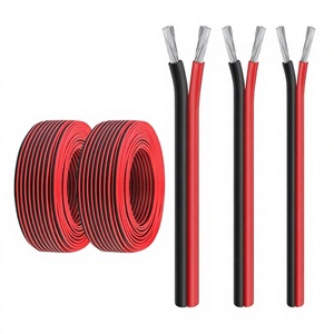 Câble audio flexible en cuivre à 2 conducteurs rouge et noir, résistant aux hautes températures (105°C), en PVC, de 0,25 à 4,0 mm, directement de l'usine - Product Image 1