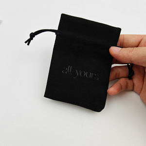 Pochette cadeau en velours recyclable avec cordon de serrage, impression sérigraphique personnalisée INFFY, sac en microfibre de haute qualité, 30x40cm - Product Image 3