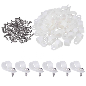 Kablo 1000 için 1/4 adet tutma klipsleri "siyah naylon plastik r-tipi bağlantı elemanları çeşitler - Product Image 5