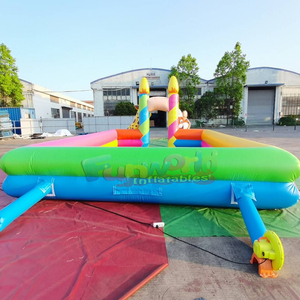 Jeux gonflables amusants pour enfants en plein air, courses de voitures gonflables, piste de karting - Product Image 4