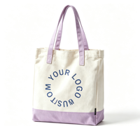 Grand sac fourre-tout de voyage pliable avec fermeture éclair, en toile de coton recyclé écologique, sac cadeau vierge à longues poignées avec logo personnalisé