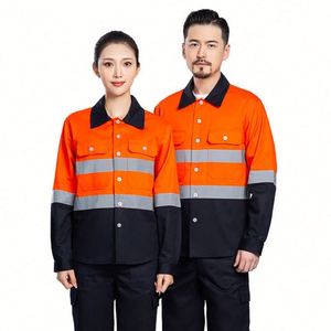 Design Cotton Mining Uniform Long Sleeve Work Wear Custom Logo Industrial Engineering Workwear Uniform Safety Work Shirt - Product Image 1