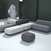 Juego de sofás de oficina modernos, blancos y marrones, muebles de oficina pequeños y económicos para salón, Base metálica duradera, sala de estar, dormitorio, Hospital