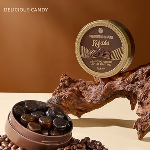 Caramelos Duros Prensados con Sabor a <span class=keywords><strong>Café</strong></span> Sin Azúcar Personalizados en Lata (80g) Fabricación por Contrato de Fábrica OEM - Product Image 1